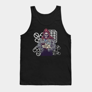 Dr. Grim Reaper Feelgood Pharmacist Doctor Tank Top